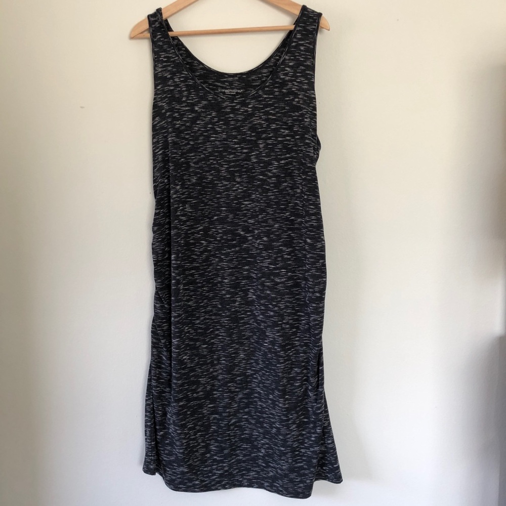 Gray Tank Bodycon Maternity Knee Length Dress